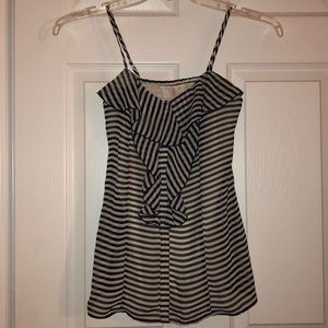 Structured, Sailor Colored Tank with Ruffles